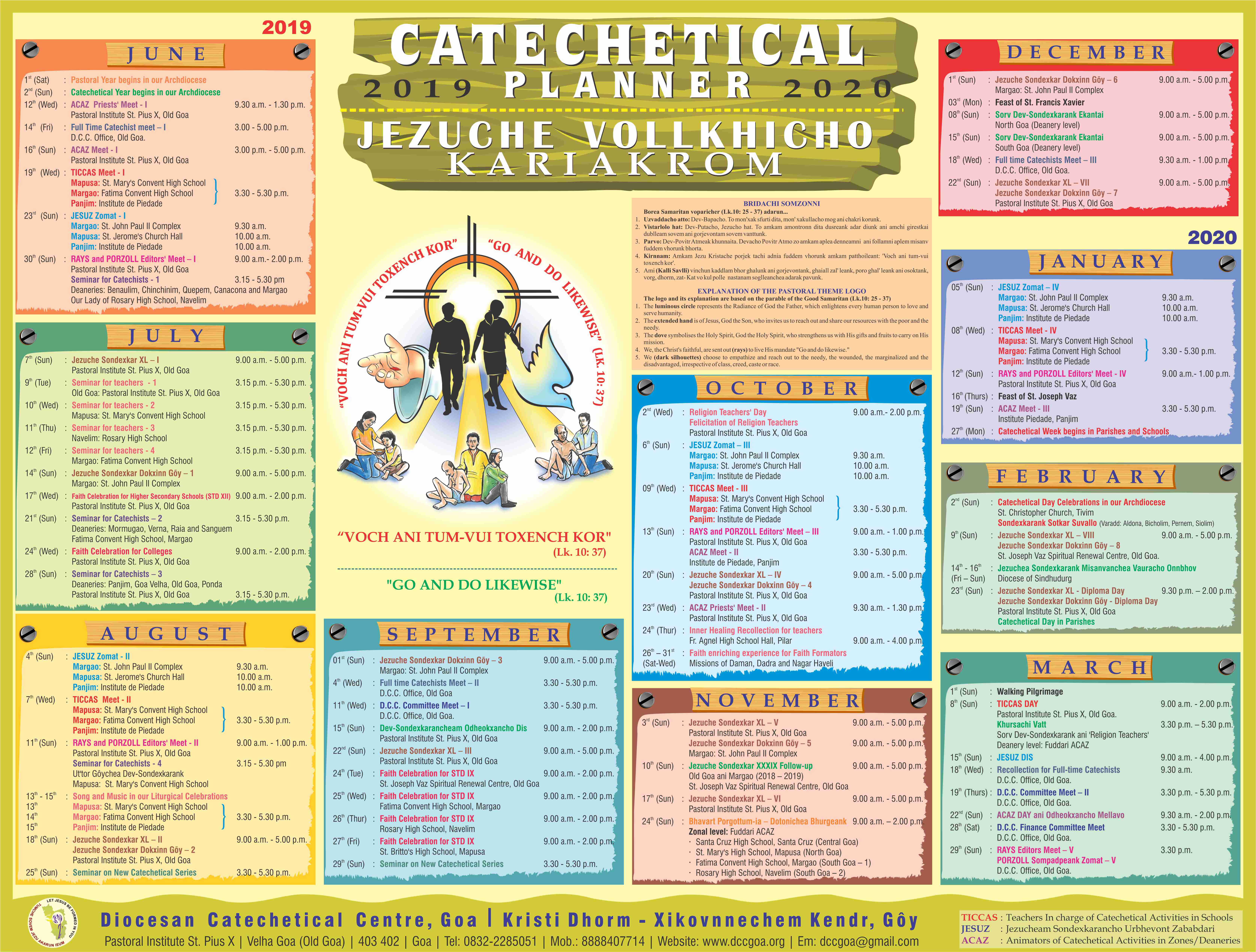 Diocesan Catechetical Planner 2019-20